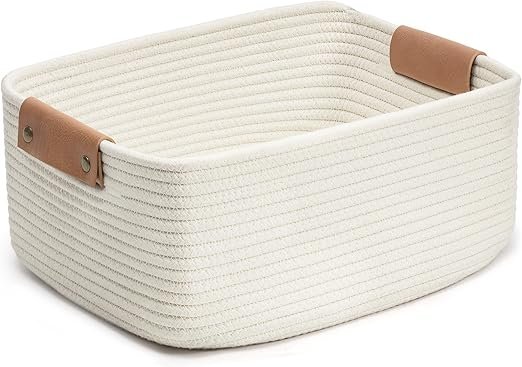 Wholesale Rectangle Cotton Rope Woven Basket ZH WorldTrade China Factory Supplier